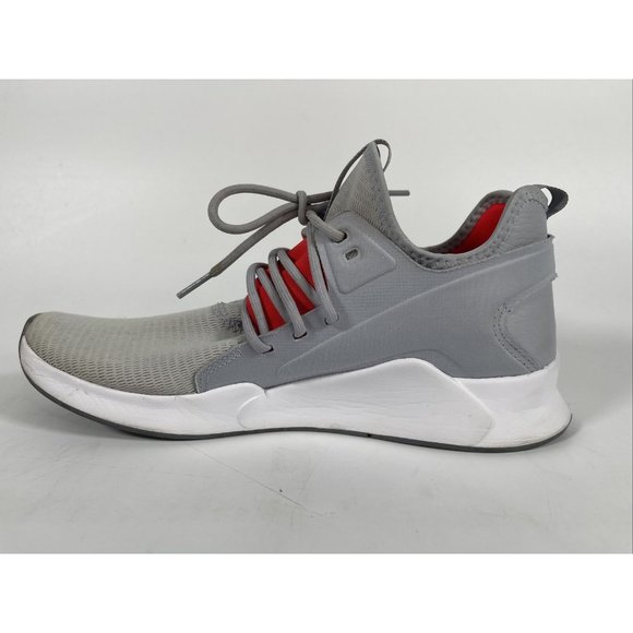 Reebok Mens CN6613 Canvas Low Top Lace Up Fashion Sneakers Size 7 Grey/Neon Red - Picture 3 of 15